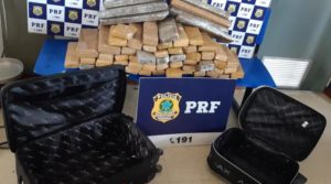 droga apreendida pelos agentes da PRF