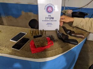 material apresentado na delegacia de polícia