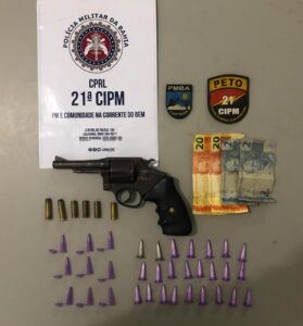 material apreendido pela polícia