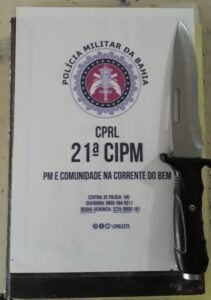 faca foi apresentada na delegacia