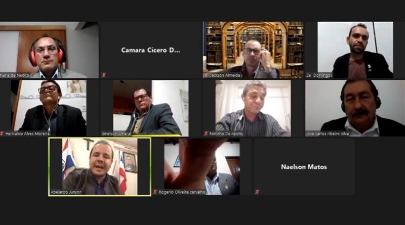 sessões virtuais da câmara