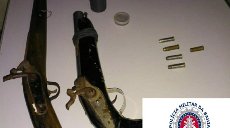 espingardas são apreendidas pela PM